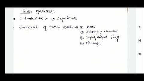 Turbo Machines- Module-1-Introduction