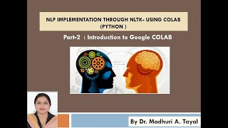 NLP  through NLTK- using COLAB (PYTHON ) Part 2 | Dr. Madhuri Tayal
