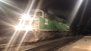 CBFX SD60M former BN Leads CP 280 through Rondout, IL!! 12/21/18