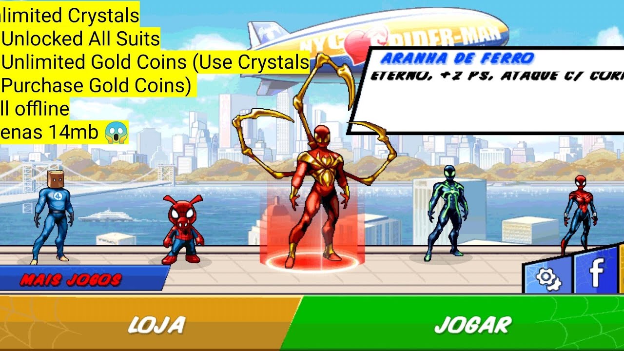 SpiderMan Ultimate Power Mod,Gameplay no Android Full offline link  direto,ternos liberados - YouTube