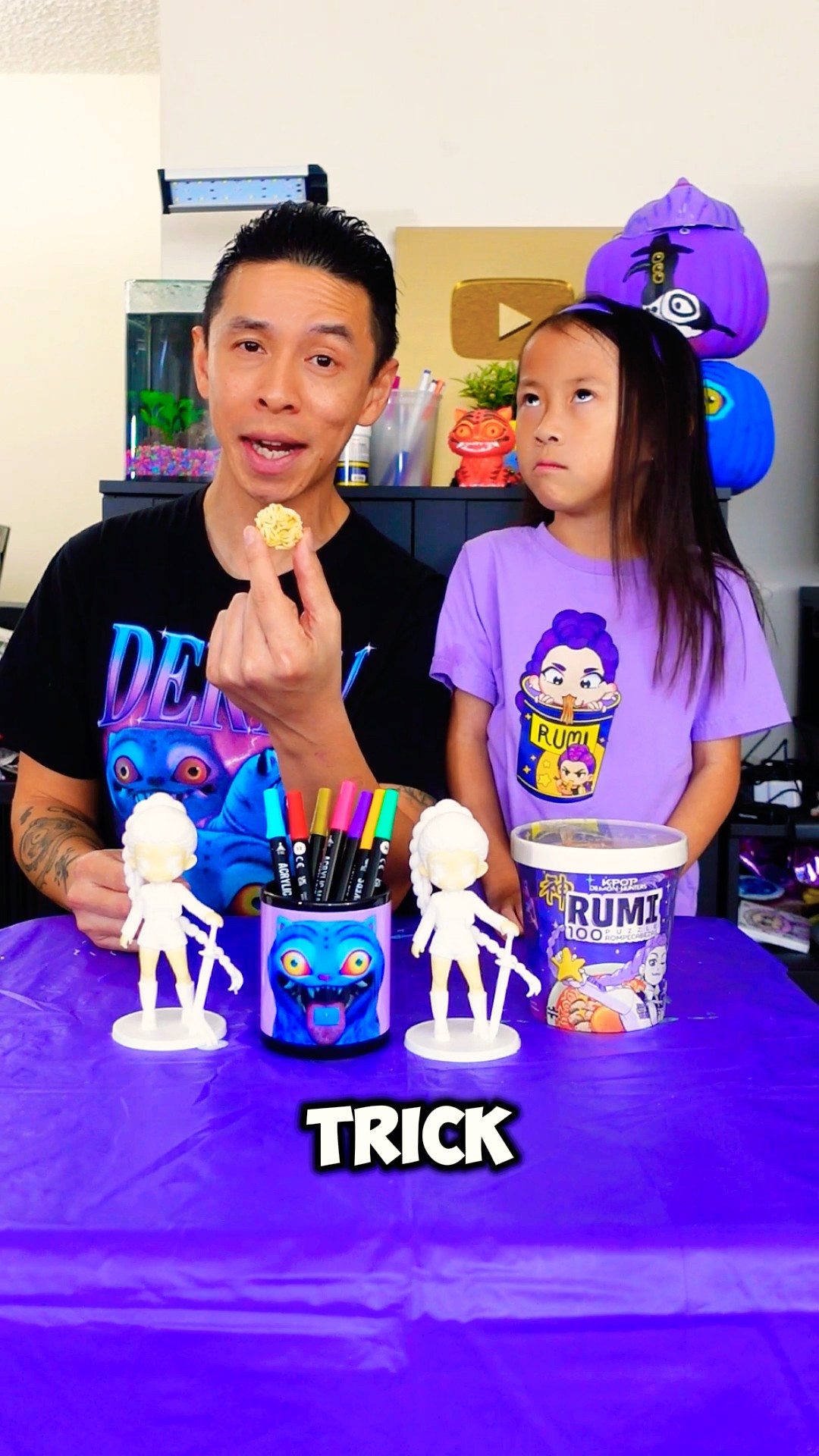 DIY KPop Demon Hunters Rumi Art Challenge! #shorts #artchallenges