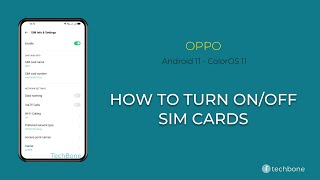 How to Turn On/Off SIM cards - Oppo [Android 11 - ColorOS 11]