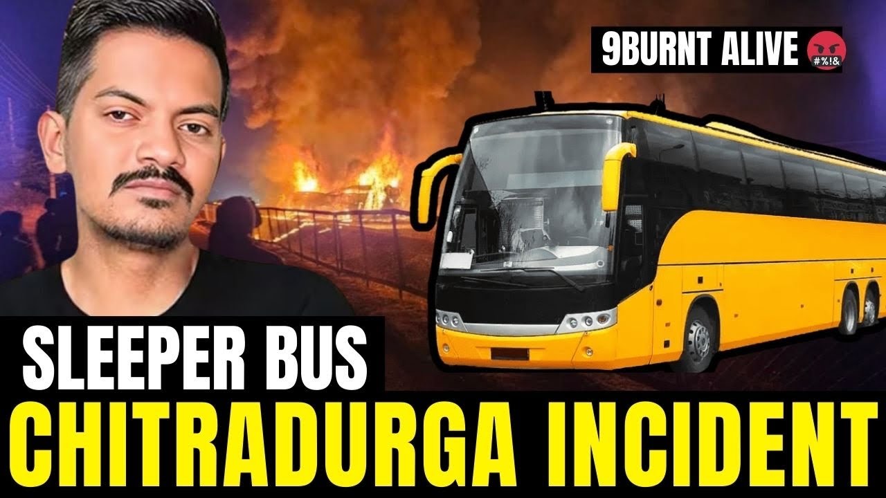 Sleeper Bus Horror on Highway 😨 | Wrong-Side Lorry Crash | Shira–Chitradurga Tragedy 🚨