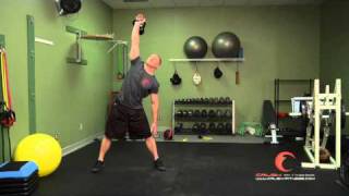 Core Overhead Hold with Side Bend with Kettlebell