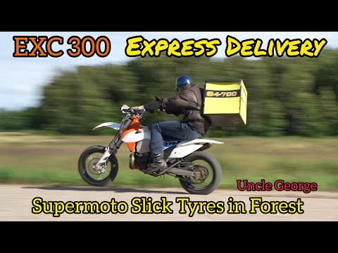 Express Delivery on KTM EXC 300 Supermoto slick tyre Uncle George