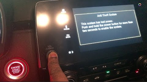 How to reset a Honda CRV Antitheft system alarm