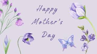Happy Mother’s Day Wallpaper for TV | 2 Hour Purple Floral Background with Soft Relaxing Music screenshot 1