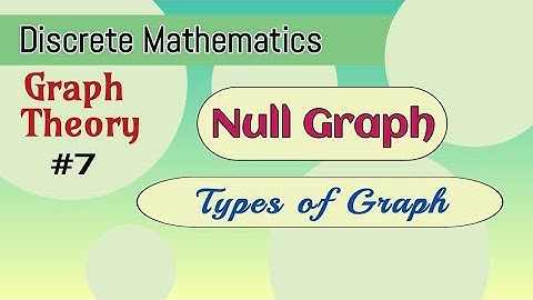 Null graph | Types of graph | graph theory in discrete mathematics
