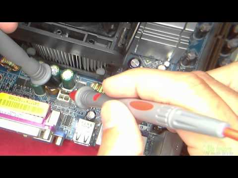 Como saber si los transistores de la placa base estan en corto
