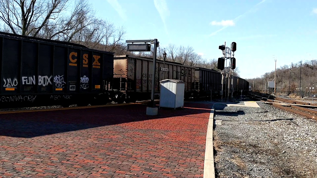 Bnsf pushers on a csx coal unit train - YouTube