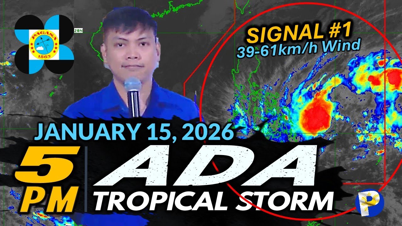 Bagyong ADA Tuluyang Lumakas Habang Binabagtas ang Surigao