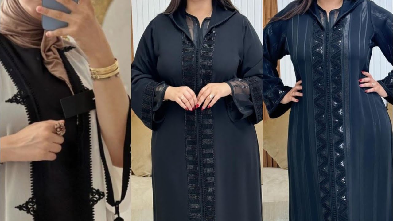 الجلابة المغربية و اللون لي دارج هاد السنة 2024/2025/ الجلابة والقفطان باللون اسود