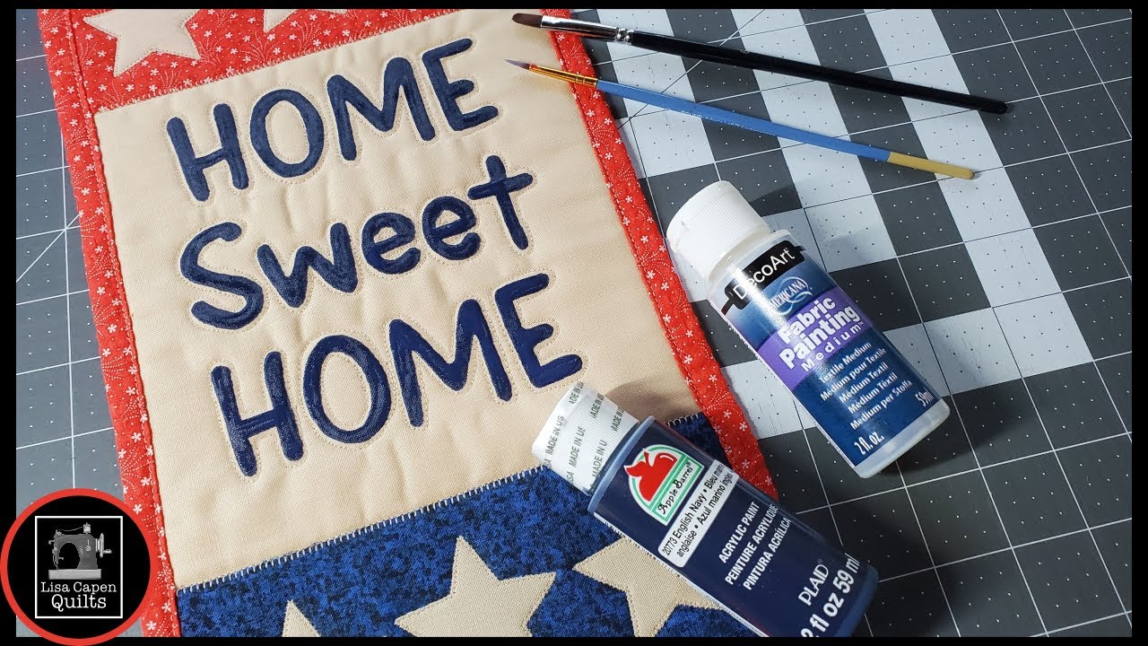 No sew EASY way to add words to quilts & other projects with paint