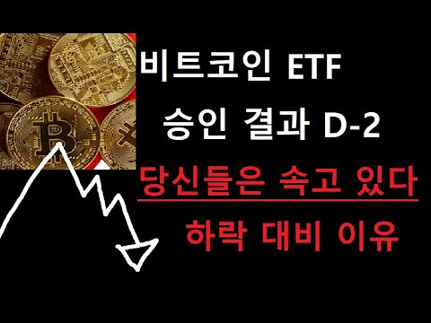 비트코인 ETF D-2 / 기관들, 뉴스에 속고있다. / 하락을 대비 하는 이유