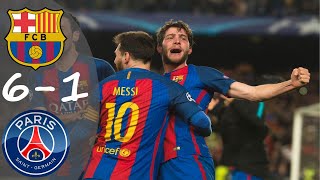 Barcelona vs PSG 61 Extended highlights UCL 2016/17 |Barcelona Historic Remontada|