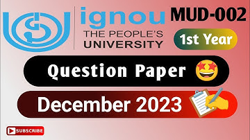 IGNOU MUD-002 Question Paper 2023 December | MAUD | MA URDU | #ignou | #urdu