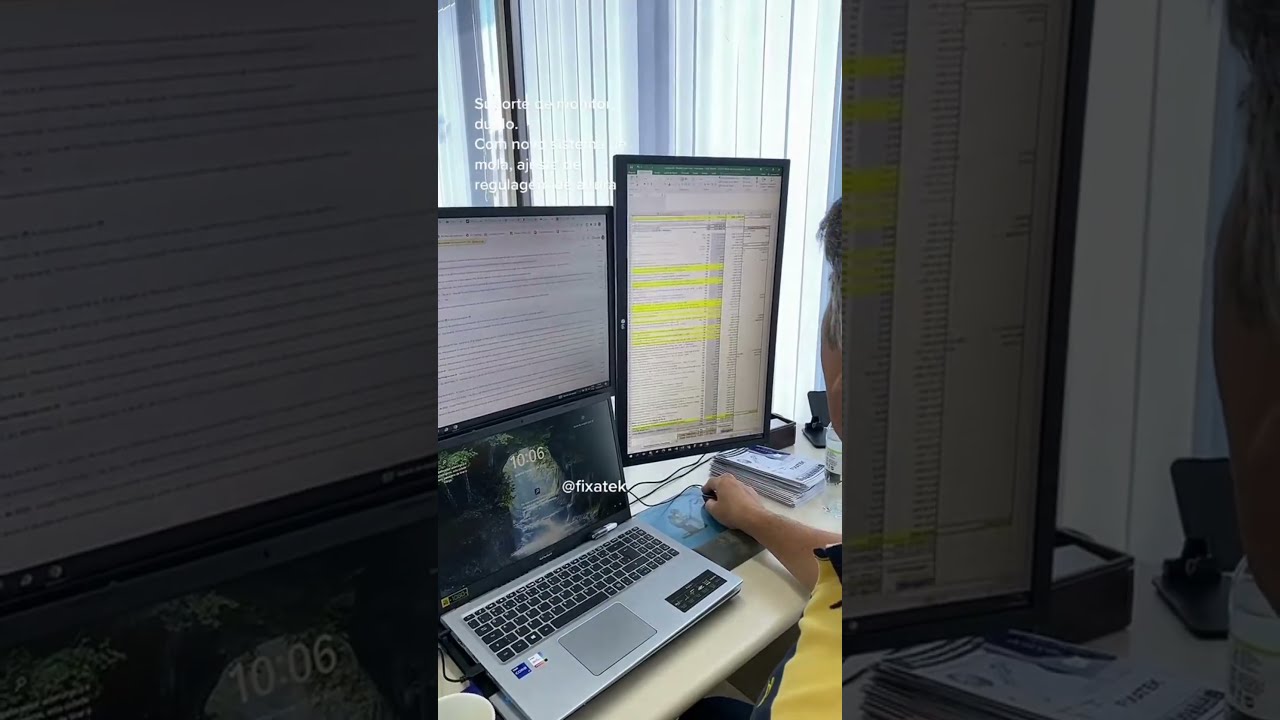 Suporte Articulado 2 Monitores | Modelo FT-726-M2 Fixatek