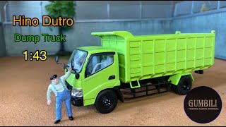 Diecast dump truck hino dutro 1:43