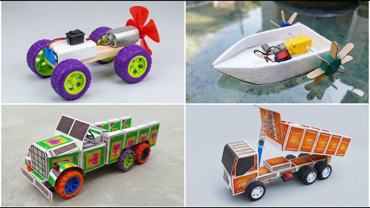 I Built 4 Amazing DIY Mini Vehicles That Actually Work! 🚗🚤🔥 - YouTube