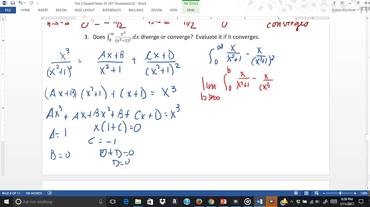 Section 8 8 Improper Integrals Infinite Limits Example 3