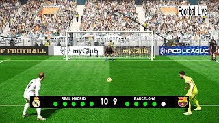 Pes 2019 Real Madrid Vs Barcelona El Clasico Penalty Shootout Gameplay Pc