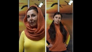 картинка: Шарф-снуд-капюшон-теплое горлышко. Спицы.