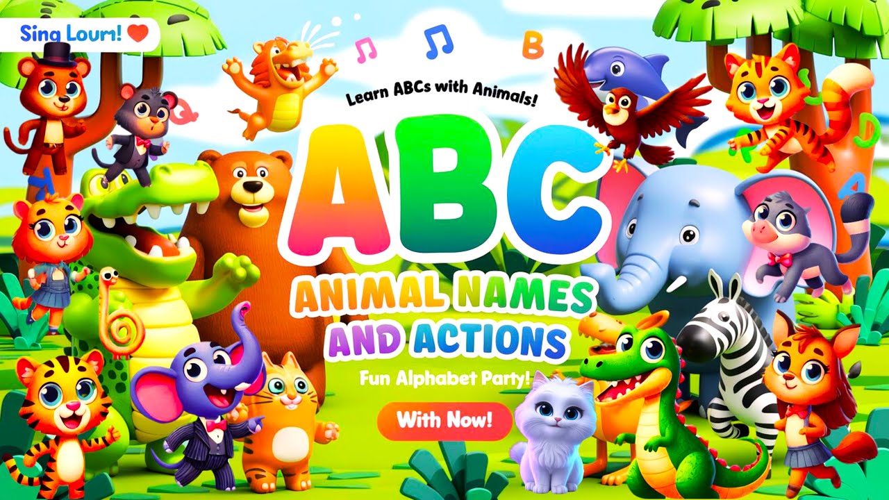 Abc Nemies ABC Animal Names and Actions | ABC Alphabet Animals Song for Kids ...