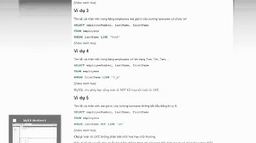 Bài 12: Câu lệnh SELECT (phần 6 - toán tử LIKE)