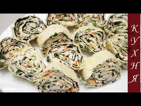 Video: Lavash nrog crab sticks thiab Korean carrots: daim ntawv qhia, kev cai ua noj