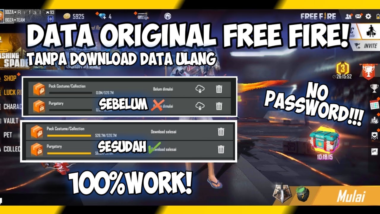 Data Original Free Fire Terbaru Cara Menghapus Config Tanpa Download Data Ulang