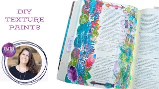 DIY Texture Paint with Gel Press and Faith Impressions-Bible Journaling with Marjolaine Walker