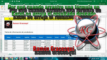 Por qué cuando arrastro una fórmula en Excel no muestra el resultado deseado? Respuesta!!!