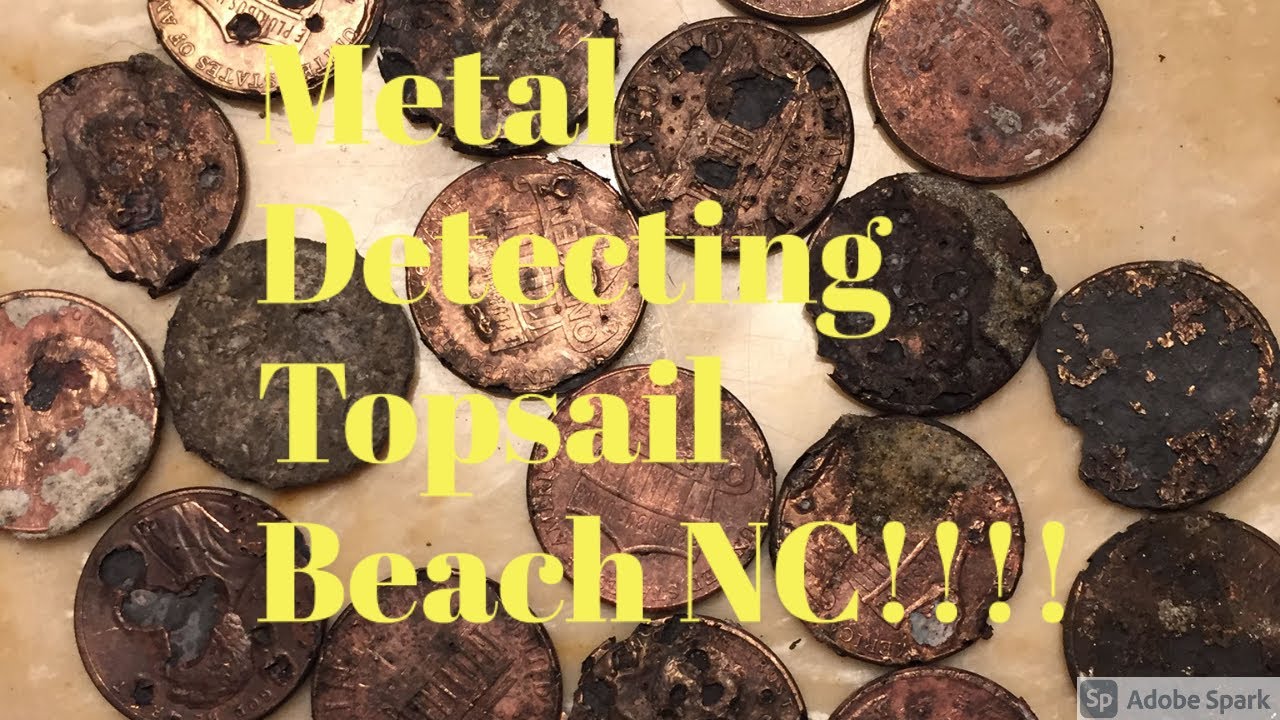 Metal Detecting North Topsail Island Beach August 2020 YouTube