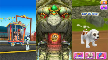 Bus Rush Vs Temple Run 2 Lost Jungle Vs Dog Run - Pet Dog Simulator - Endless Run Gameplay