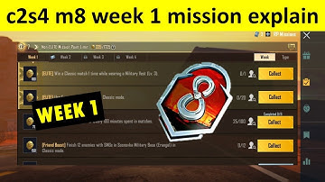 c2s4 M8 week 1 mission explain PUBG & BGMI | BGMI M8 Royal Pass Mission Explain