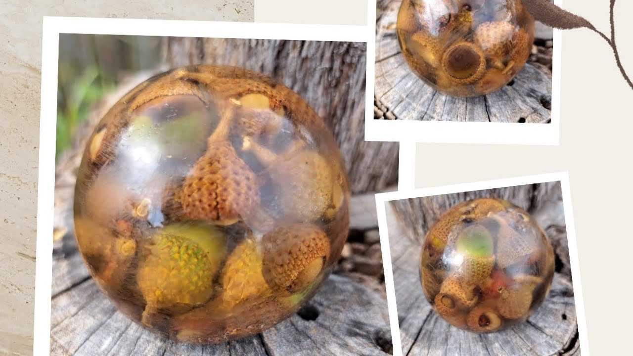 Epoxy Resin Acorn Paperweight 