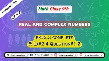 9 class math chapter 2 exercise 2.3 | exercise 2.4 question 1 and 2 | Math instruction