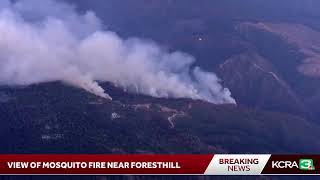 MOSQUITO FIRE | LiveCopter 3 is back over the wildfire near Foresthill in Placer County.