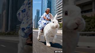 Grandma Riding Giant Rabbit 😱🐰 | Magic City Adventure | Golpo Zone #exe #halo #ai