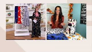 Hay & Harvest Oversized Printed Plush Halloween 60x80 Throw on QVC