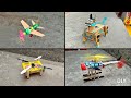 4 Awesome diy toys | Plastic Bottle Airplane Helicopter - Matchbox Drone | Walking Robotic Dog