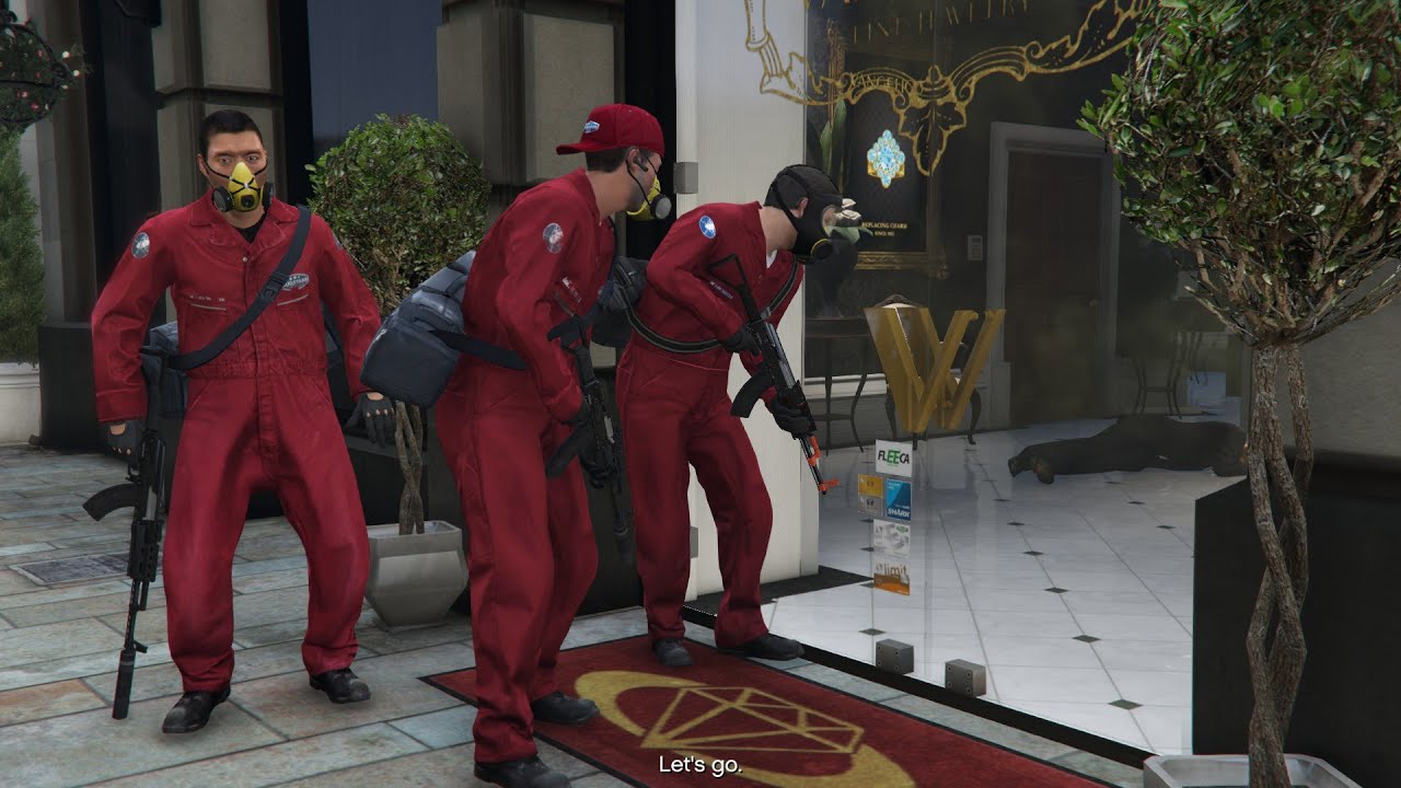 Robbing a Jewelry Store In Grand Theft Auto V - YouTube