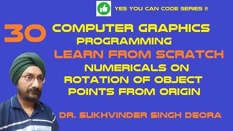 Computer Graphics : Lesson 30 Rotation Transformation (Numerical) #ugc #net #mdu #sukhvinder #deora