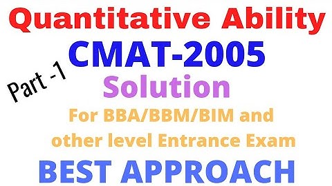 Cmat solution 2005//short and sweet method//part 1