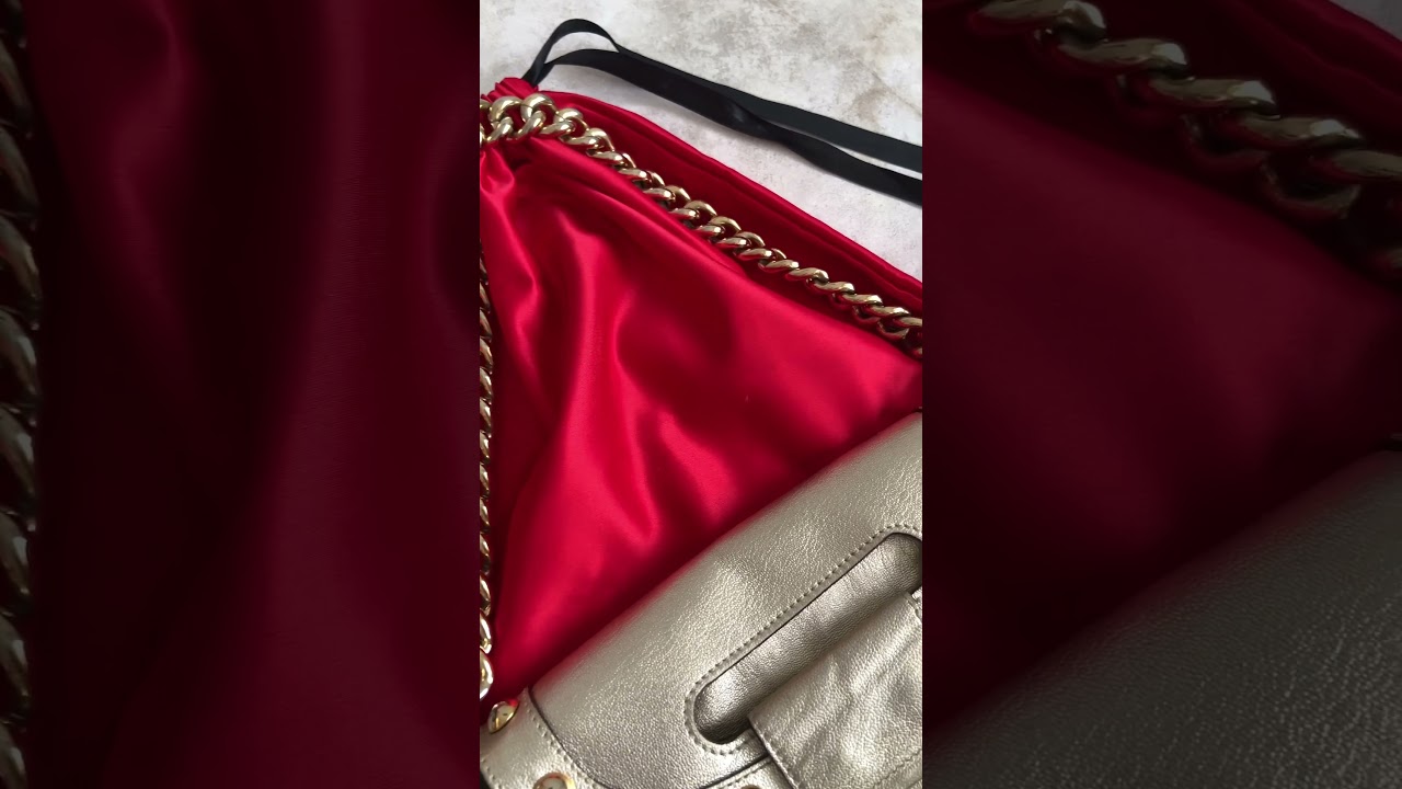 Versace gold leather bag vintage 