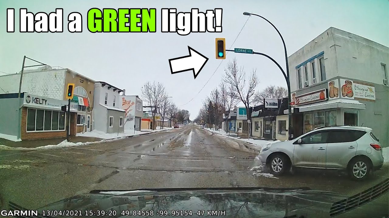 CLOSE CALL Caught on Dash Cam - He Ran the Red! - YouTube