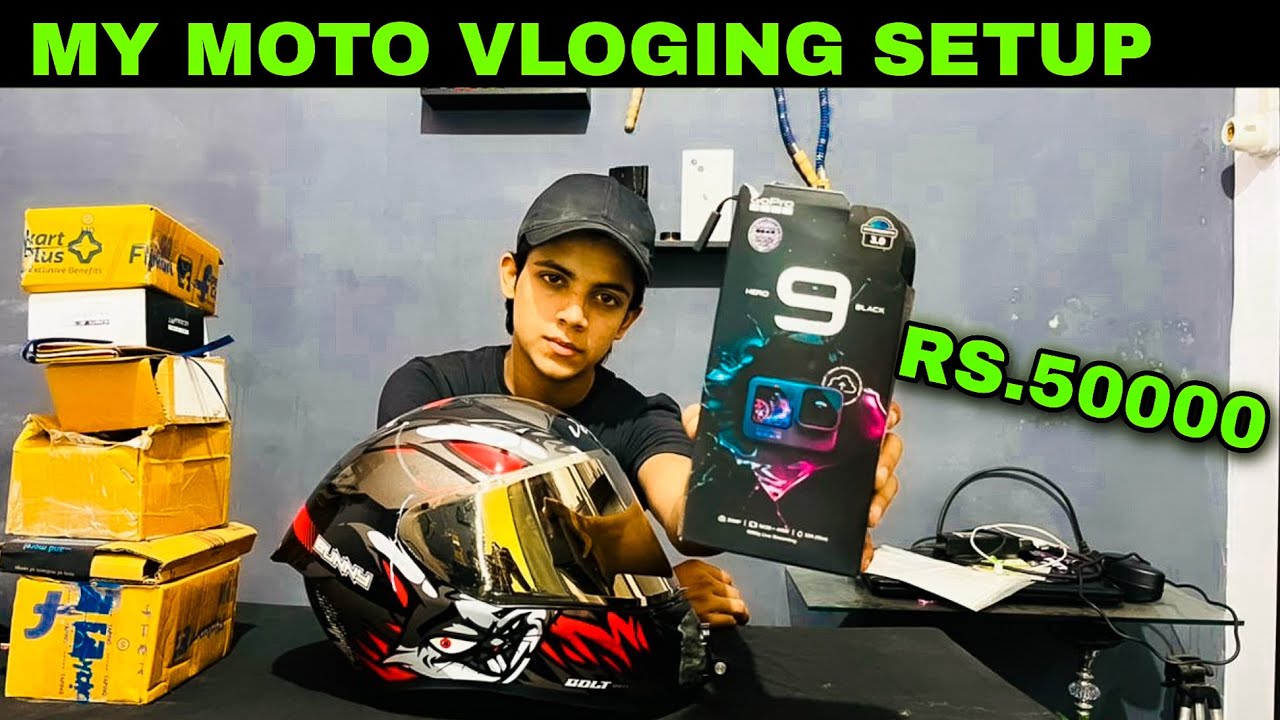 "BEST MOTO VLOGGING SETUP UNDER ₹50,000 – Helmet, Mic, GoPro Full Setup 2025