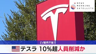 米テスラ 10％超人員削減か　EV販売不振で【モーサテ】（2024年4月16日）