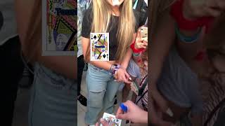 INSANE MAGIC TO ADDISON RAE! #yotubeshorts #viralshorts #addisonrae #cardtrick