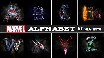 Marvel Alphabets A-Z_36days fo type. a-z alphabets.